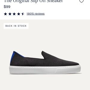 Rothy's Black and Blue Slip-On Sneakers